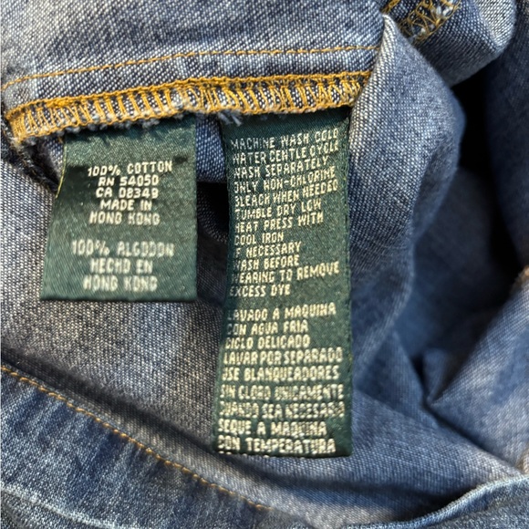 Vintage Bali Lauren (Ralph Lauren) Denim Jacket Sz M Front Zip Pockets - Picture 4 of 4